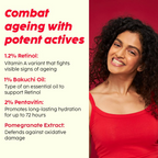 PLIX The Plant Fix Pomegranate 1% Retinol & 1% Bakuchi Oil Anti Ageing Night Cream | Grocsy