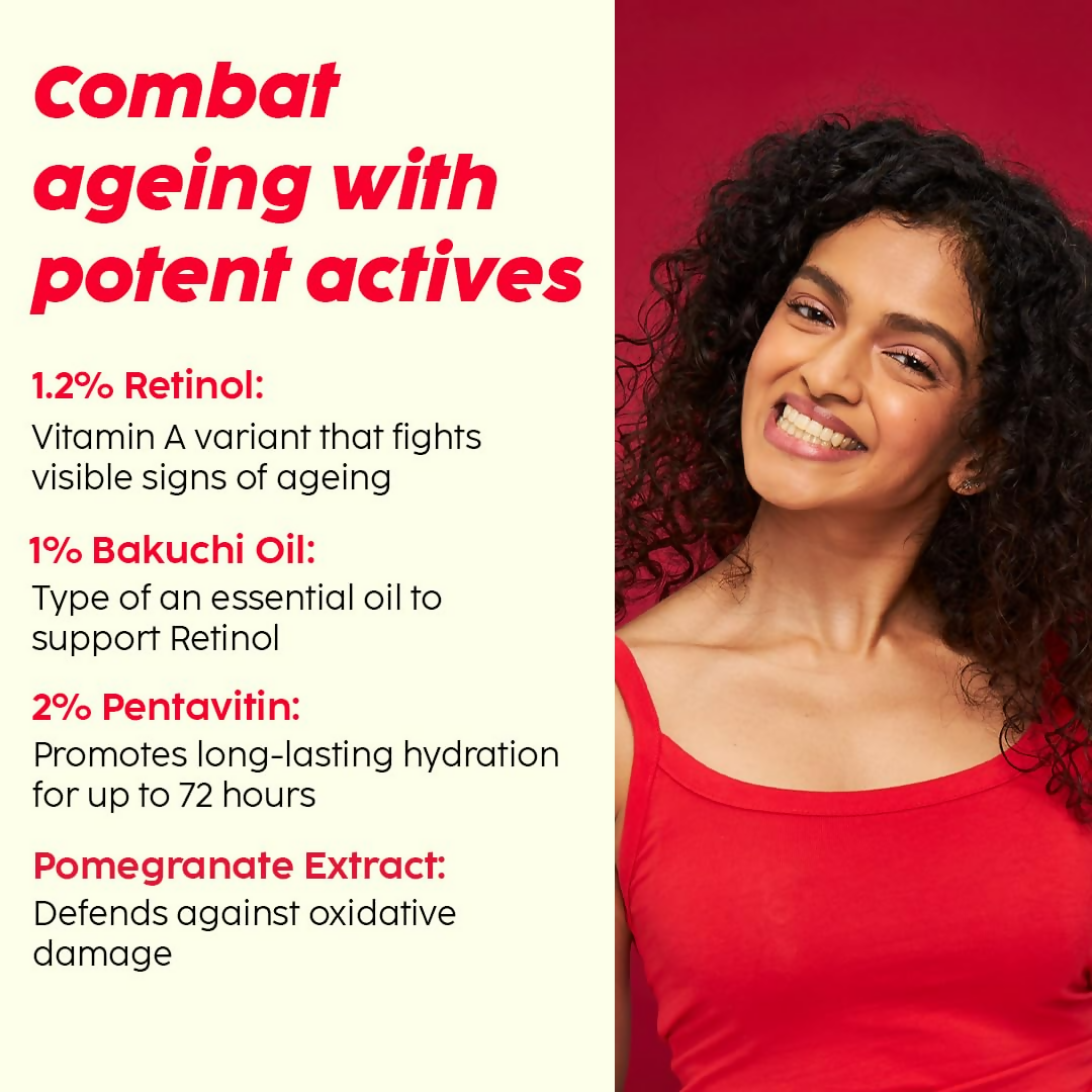PLIX The Plant Fix Pomegranate 1% Retinol & 1% Bakuchi Oil Anti Ageing Night Cream | Grocsy