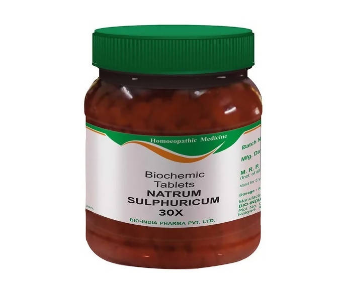 Bio India Homeopathy Natrum Sulphuricum Biochemic Tablets | Grocsy
