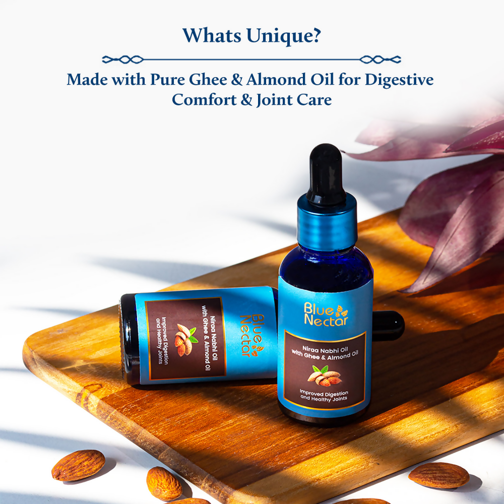 Blue Nectar Nabhi Oil With Pure Ghee & Almond Oil | Grocsy