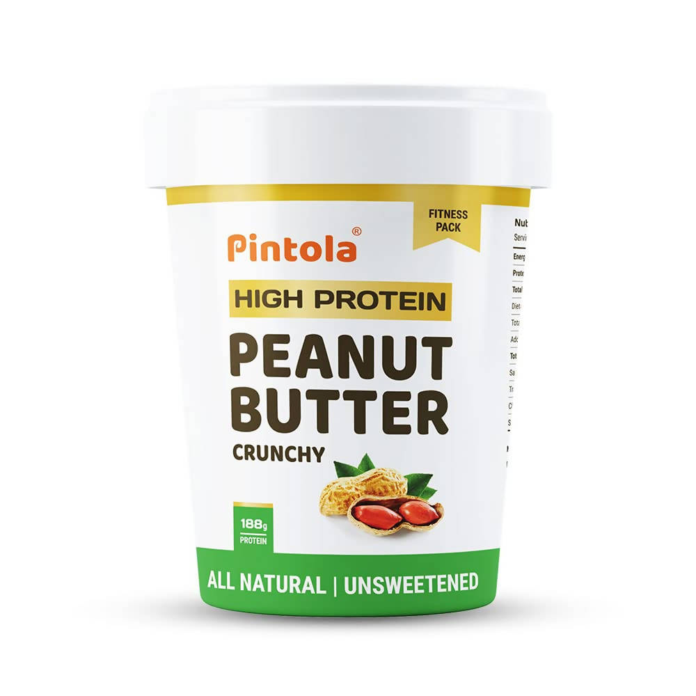 Pintola High Protein Natural Crunchy Peanut Butter | Grocsy