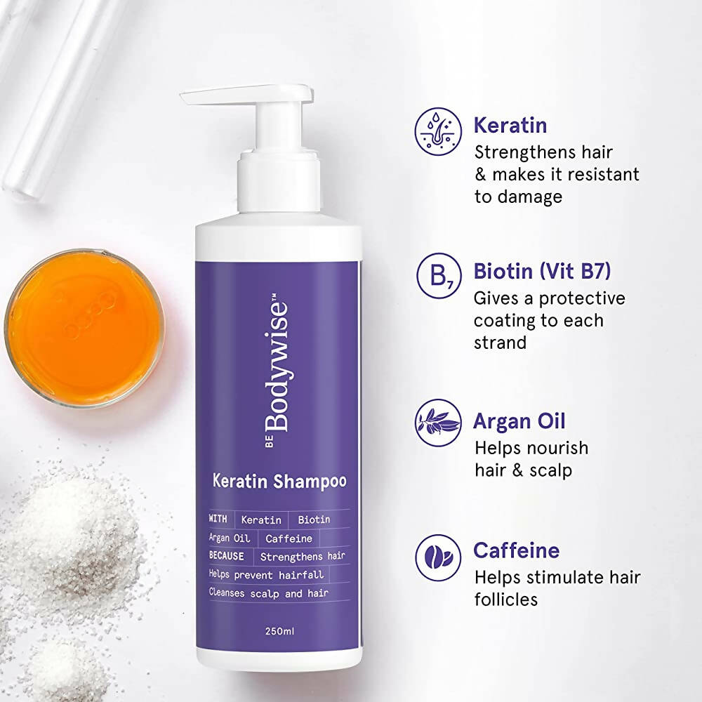 BeBodywise Keratin Hair Fall Control Shampoo | Grocsy