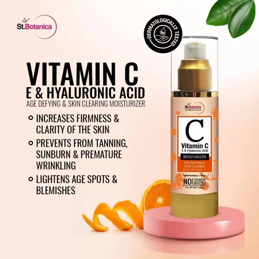 St.Botanica Vitamin C, E & Hyaluronic Acid Moisturizer | Grocsy