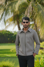 Cavalier Light Brown Shacket by Hilo Design | Grocsy