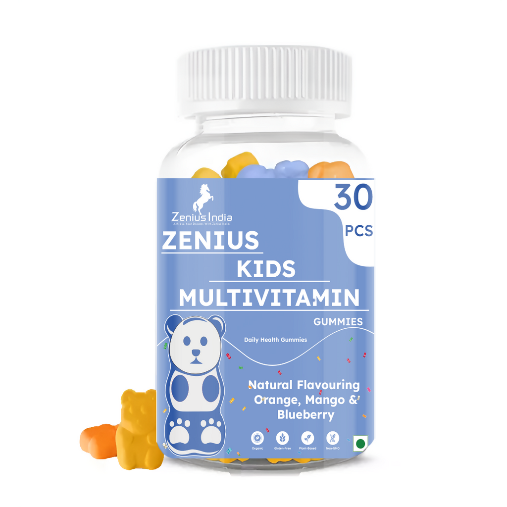 Zenius Kids Multivitamin Mixed - Mango, Blueberry, Orange Gummies | Grocsy