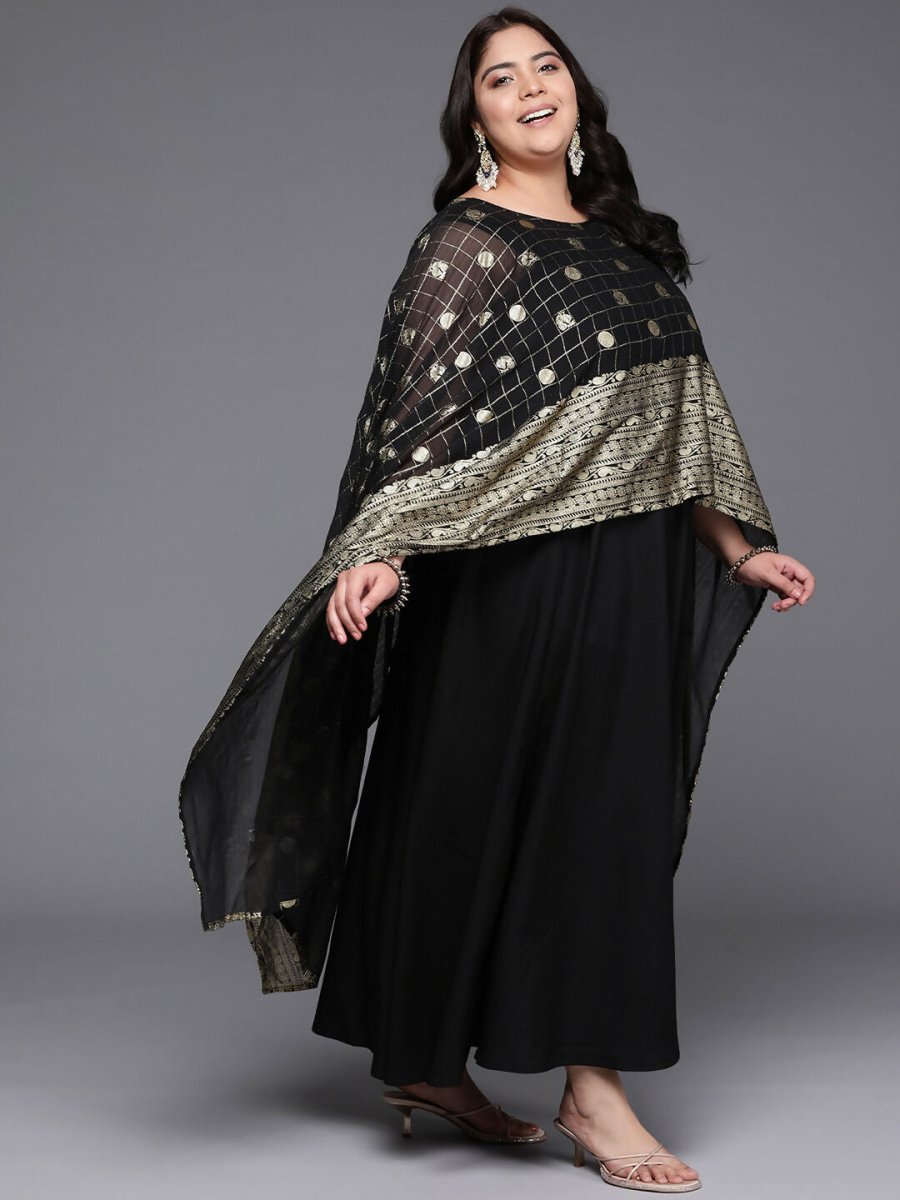 Ahalyaa Women's Traditional wear Ethnic Dress - Black | Grocsy