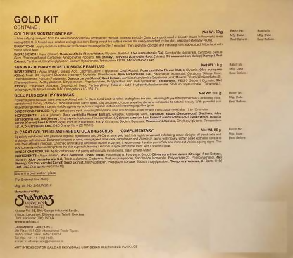 Shahnaz Husain 24 Carat Gold Kit-190gm | Grocsy