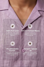 Lilac Drift — Lilac Linen Shirt by Hilo Design | Grocsy