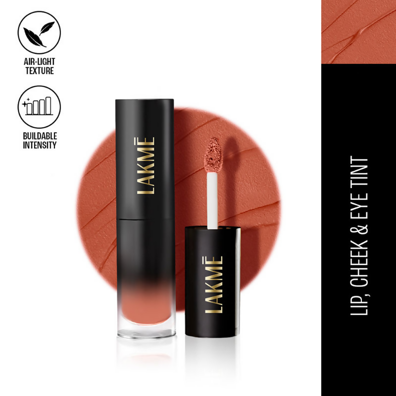 Lakme Xtraordin-Airy One-And-Done Lip, Eye & Cheek Tint - Apricot Crush | Grocsy