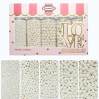 Confect White Princess Disco Balls Assorted Sprinkles ( DB-13 ) | Grocsy