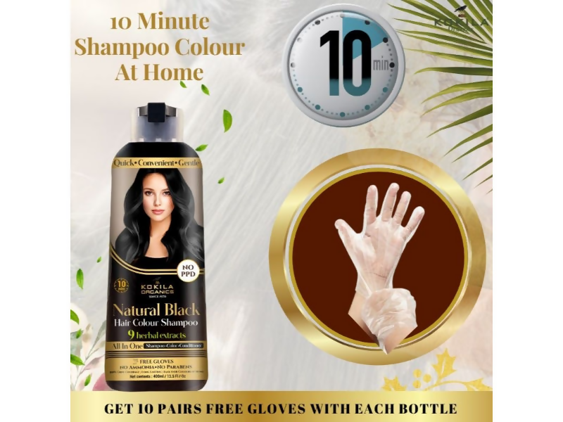 Kokila Organics NO PPD Shampoo Hair Colour - Black | Grocsy