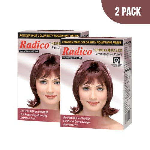 Radico Natural Herbal Based Permanent Hair Color - Burgundy | Grocsy