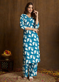 Prazu Fashion Rama Printed Cotton Blend Kurta Pant Set | Grocsy