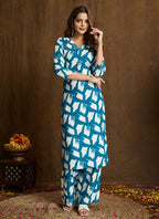 Prazu Fashion Rama Printed Cotton Blend Kurta Pant Set | Grocsy