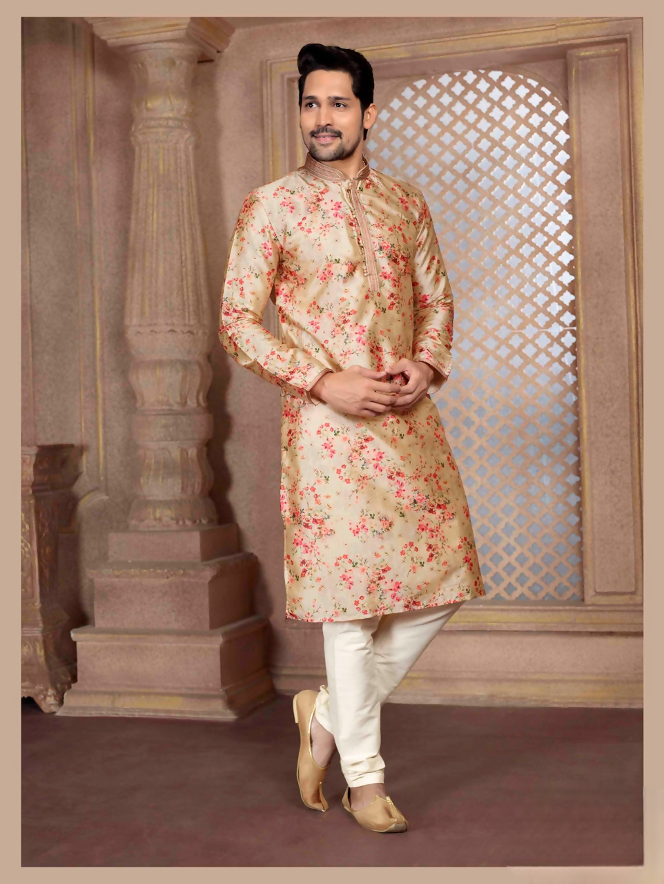 Joban Fashion Multicolor Art Silk Digital Print Kurta Pyjama | Grocsy