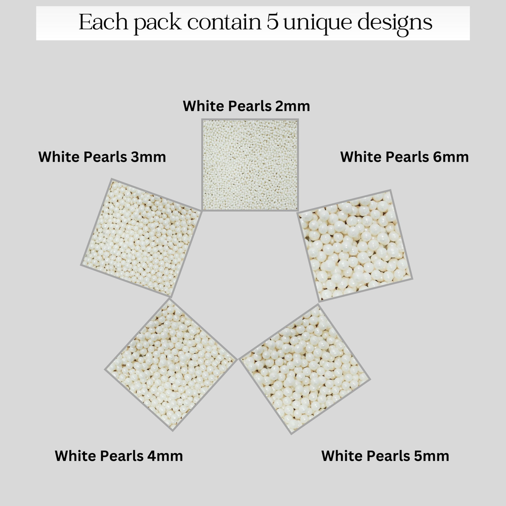 Confect White Princess Disco Balls Assorted Sprinkles ( DB-13 ) | Grocsy