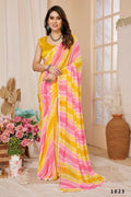 Aafreen Partywear Designer Lemon Georgette Fancy Ready Wear Saree | Grocsy