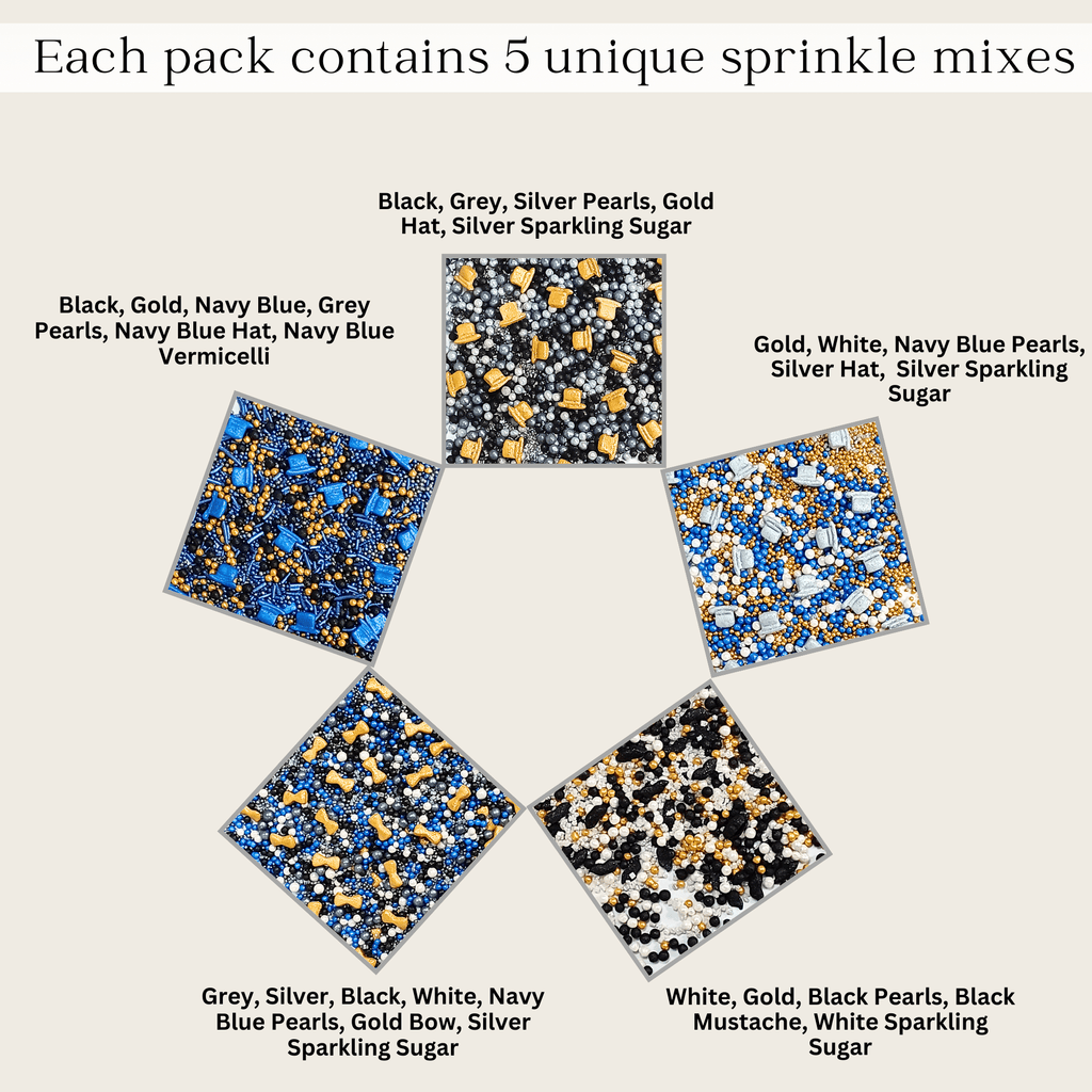 Confect Black, Blue & White | (03) Father's Day Sprinkles | Grocsy