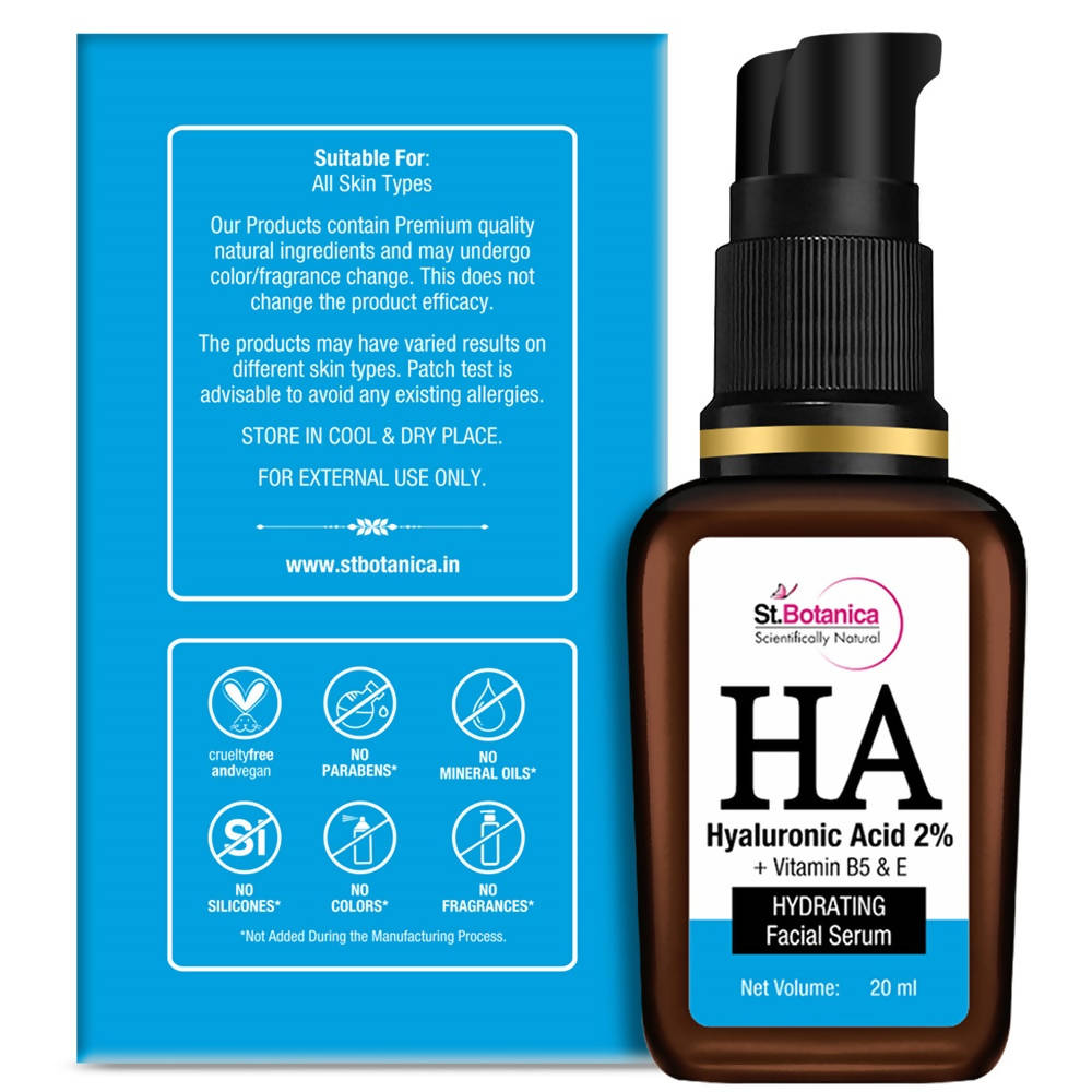 St.Botanica Hyaluronic Acid 2% + Vitamin B5 & E Facial Serum | Grocsy
