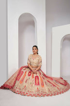 Kesar Fab Chiku Silk Embroidered Lehenga | Grocsy