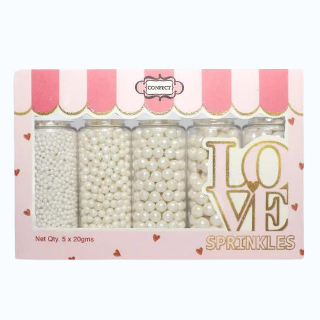 Confect White Princess Disco Balls Assorted Sprinkles ( DB-13 ) | Grocsy