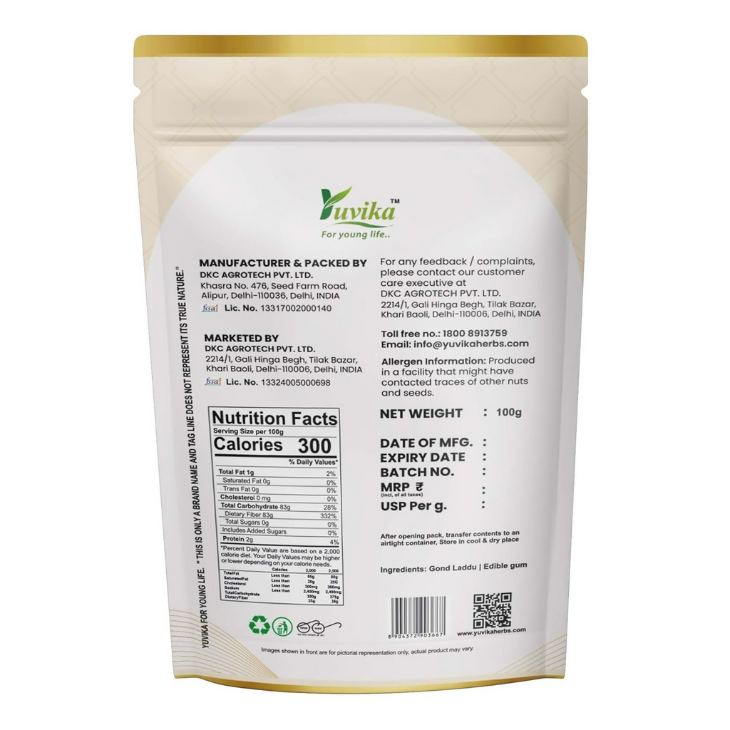 Yuvika Gond Batan - Gond Ladoo - Acacia Arabica Wild - Arabic Gum | Grocsy