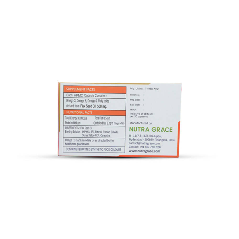 Nutra Grace Flax Capsules | Grocsy