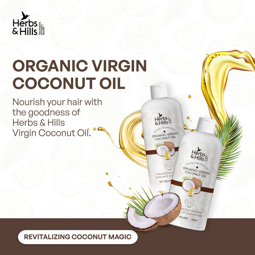 Herbs & Hills Organic Virgin Coconut Oil | Grocsy