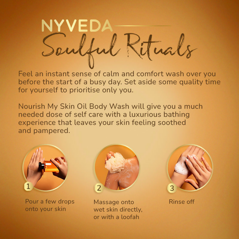 Nyveda Oil Body Wash Nourish My Skin Moisturise & Glow | Grocsy