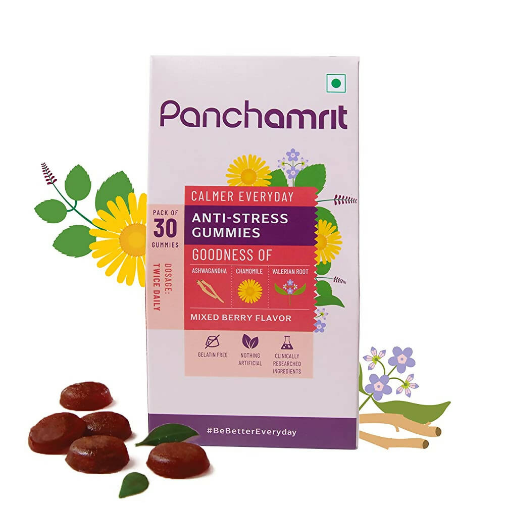 Panchamrit Anti-Stress Gummies- Mixed Berry Flavor | Grocsy