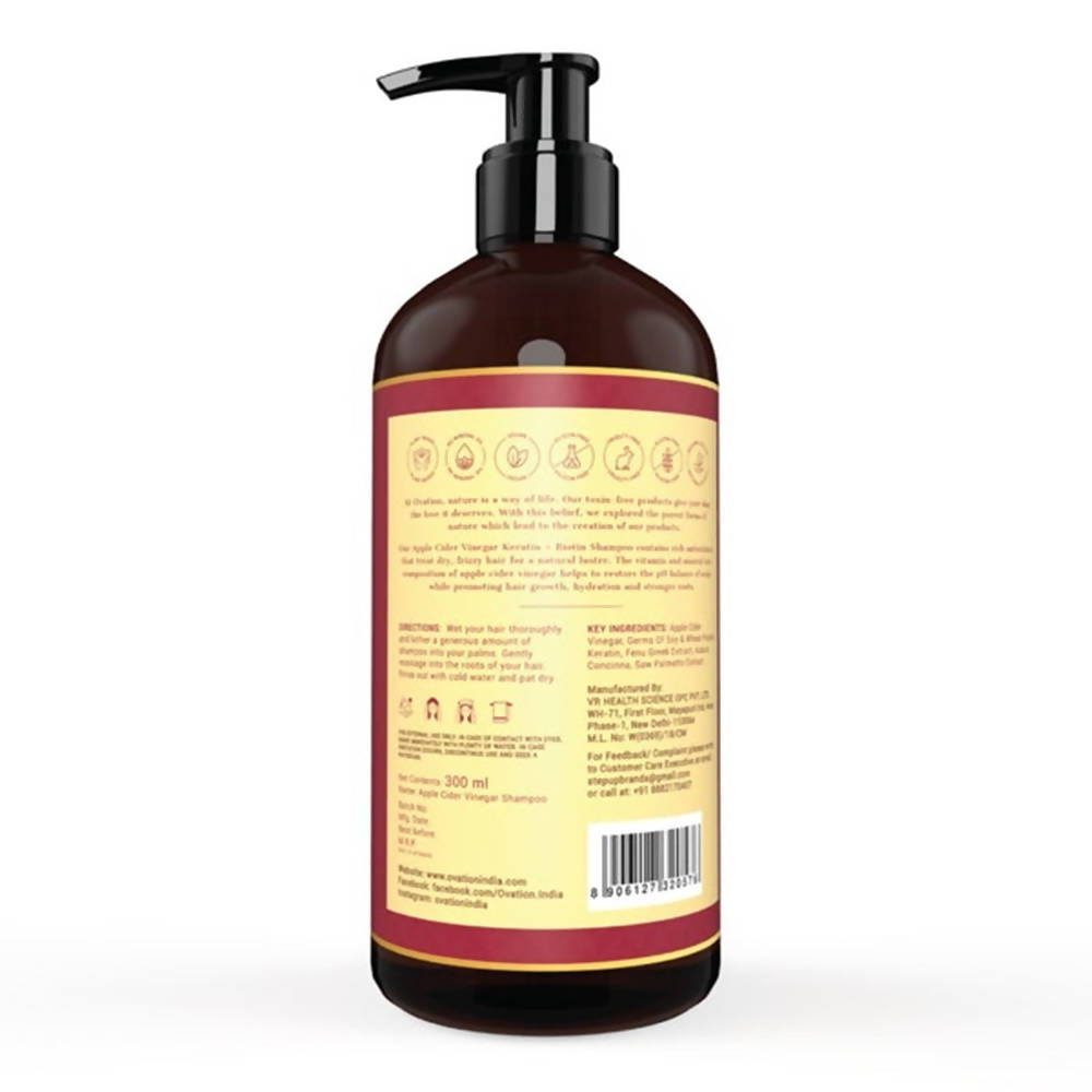 Ovation Apple Cider Vinegar (Keratin+Biotin) Shampoo | Grocsy