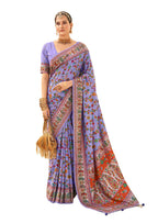 Joban Fashion Faux Chiffon Light Weight SareeLight Purple Colored With Zari Border Saree | Grocsy