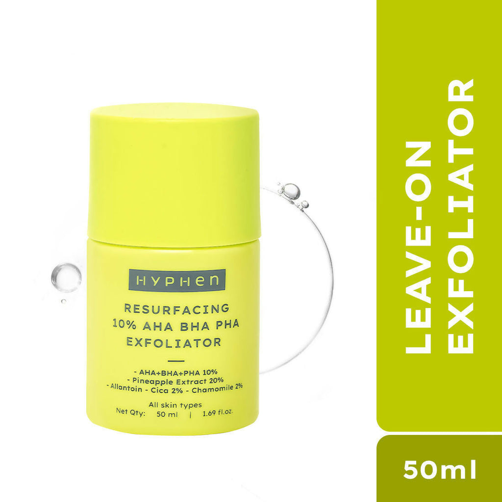 Hyphen By Kriti Sanon Resurfacing 10% AHA BHA PHA Exfoliator With 20% Pineapple Extract, Smoothens Texture, Unclogs Pores, Non-irritating | Grocsy