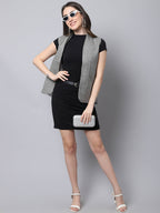 Even Apparels Grey Pure Wool Open Front Women's Waistcoat | Grocsy