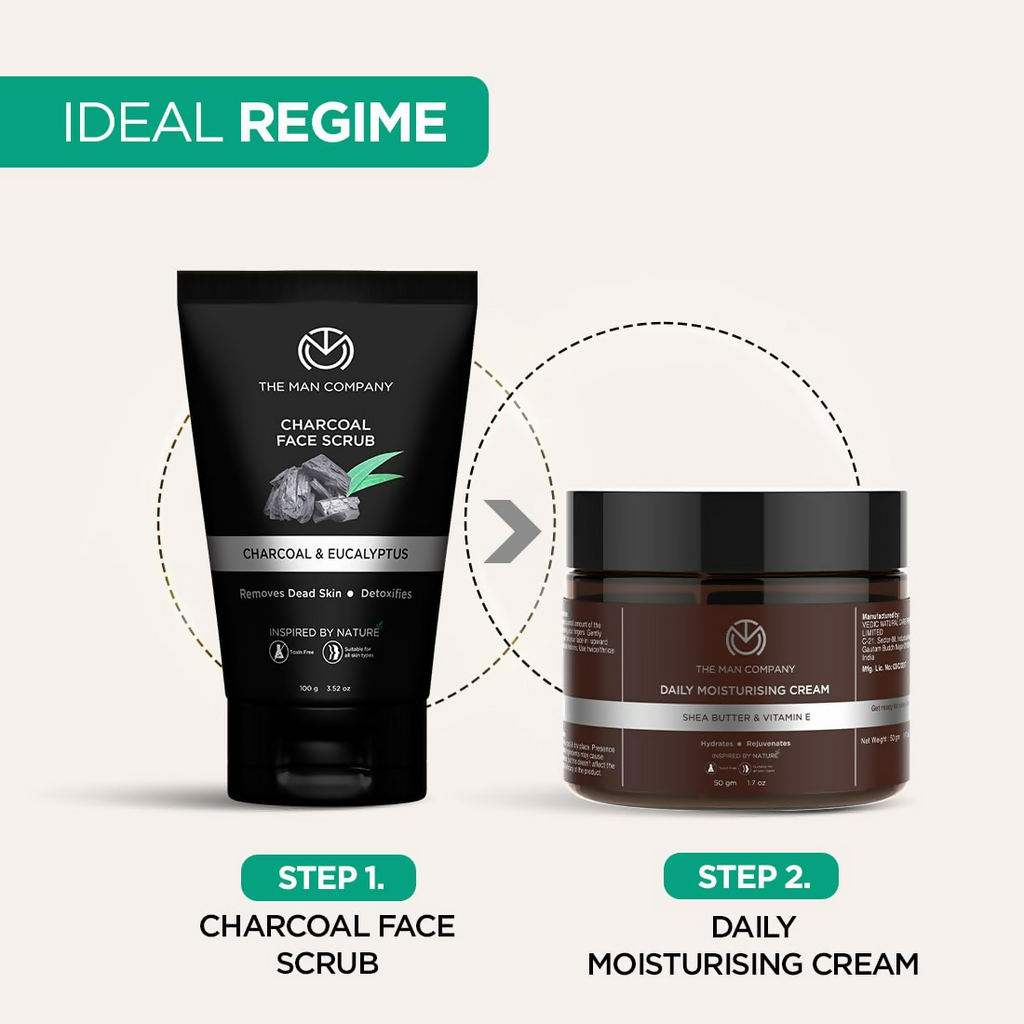The Man Company Charcoal Tan Removal Face Scrub | Grocsy