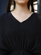 Black Crush Plain Top with Matching Bottom - Eesha | Grocsy