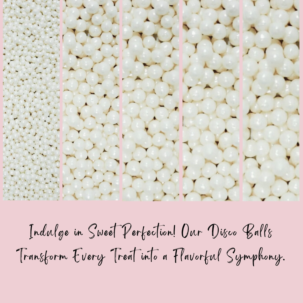 Confect White Princess Disco Balls Assorted Sprinkles ( DB-13 ) | Grocsy