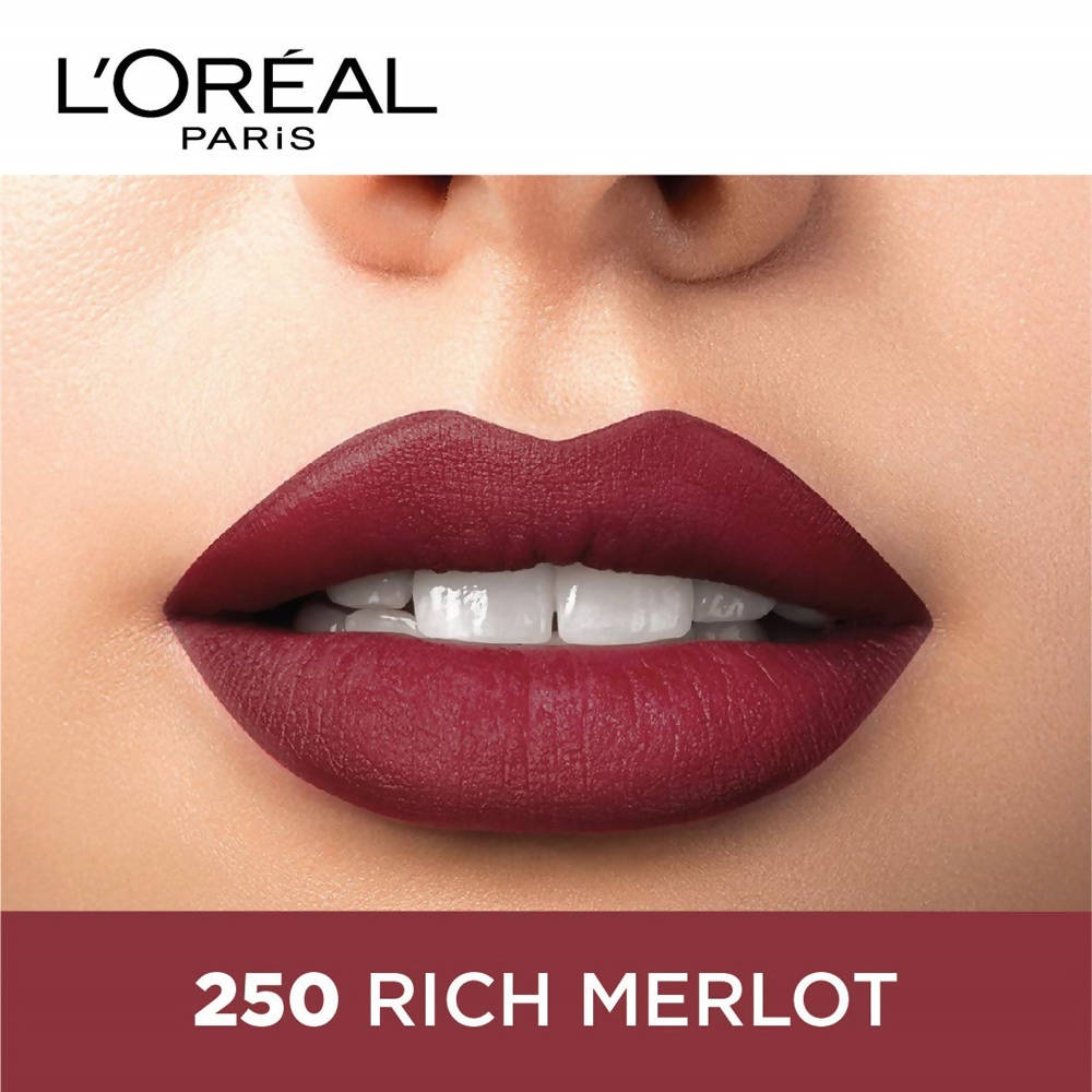 L'Oreal Paris Color Riche Moist Matte Lipstick - 250 Rich Merlot | Grocsy
