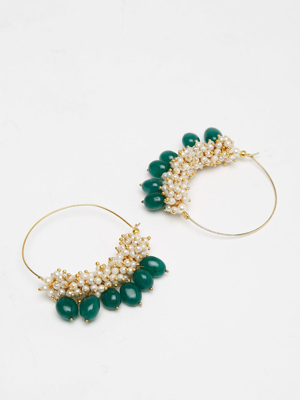 Pearl & Emerald Loops - Ruby Raang | Grocsy