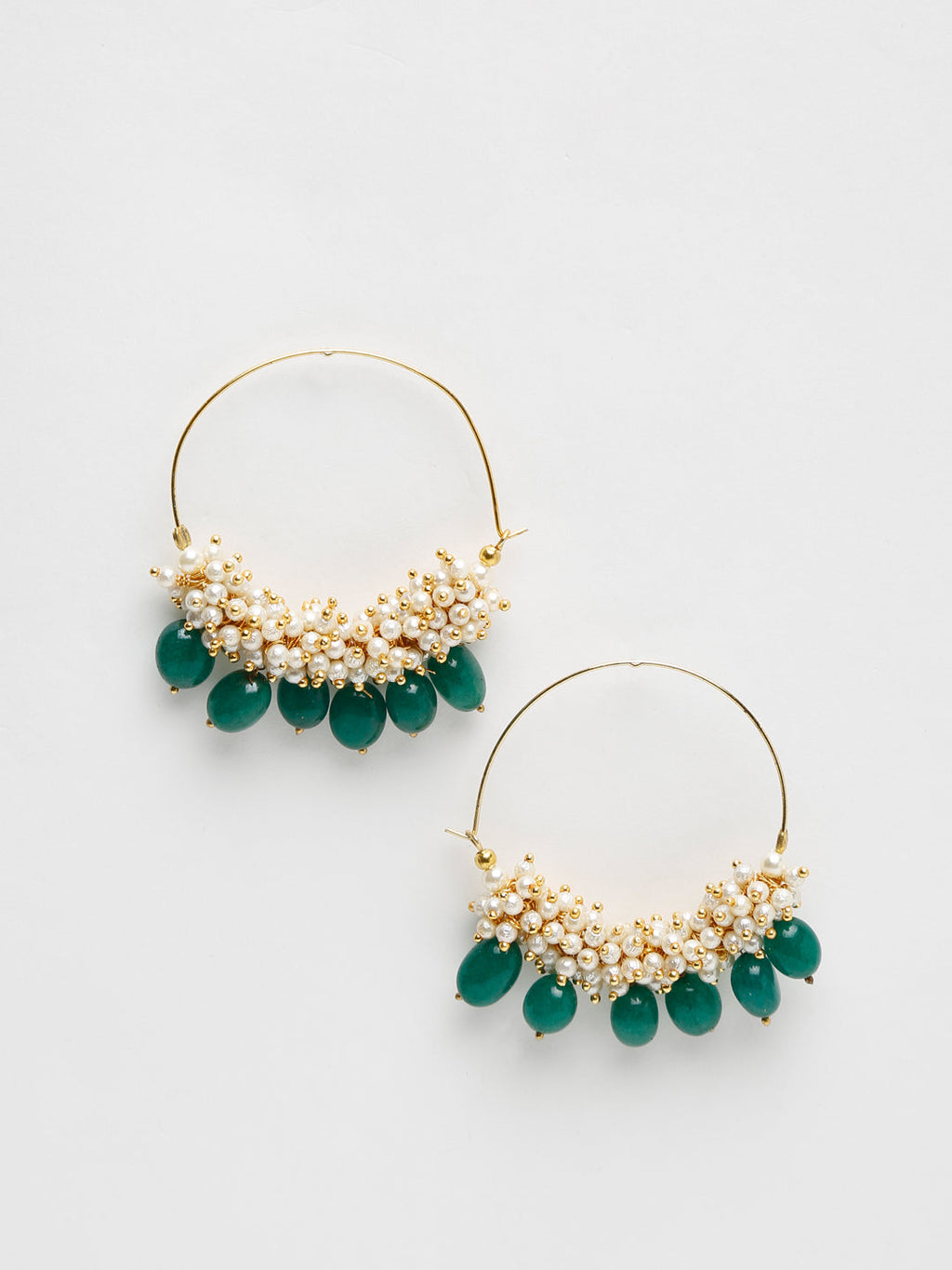 Pearl & Emerald Loops - Ruby Raang | Grocsy