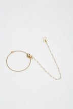 Gold-Polished Tear Drop Kundan Nose Ring - Ruby Raang | Grocsy