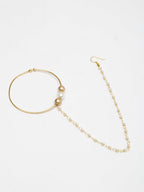 Gold-Polished Stone Nose Ring - Ruby Raang | Grocsy
