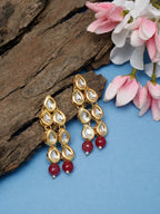 Stone Kundan Earrings - Ruby Raang
