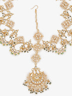 Women's Gold Kundan Maharani Matha Patti - Ruby Raang | Grocsy