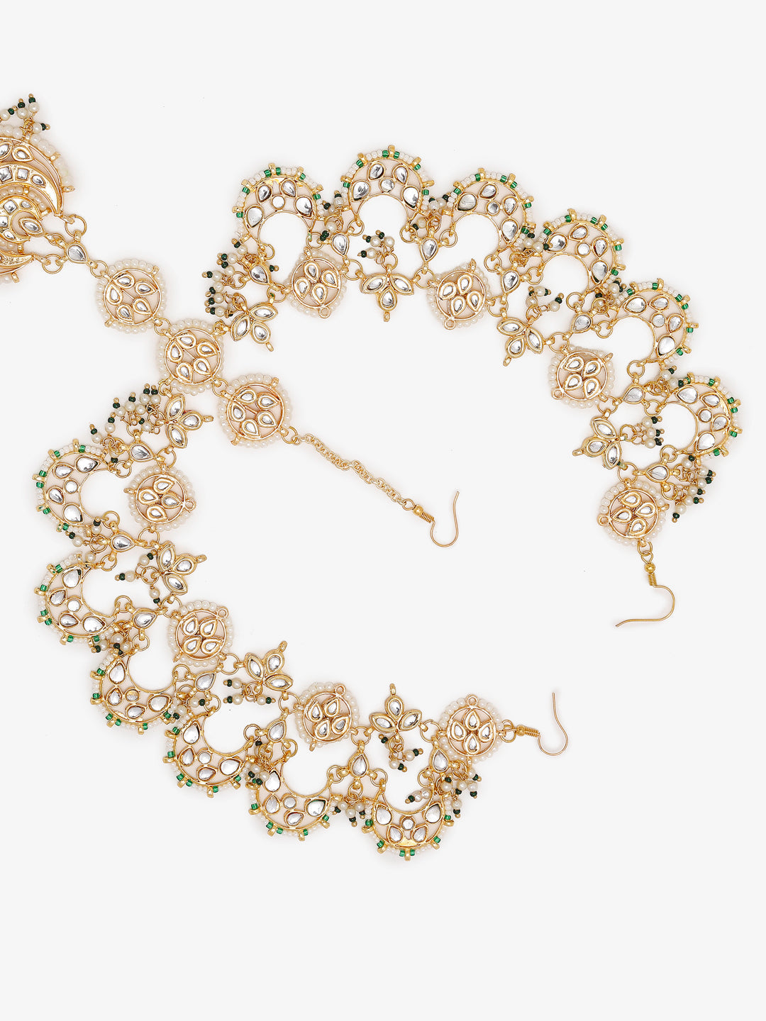 Women's Gold Kundan Maharani Matha Patti - Ruby Raang | Grocsy