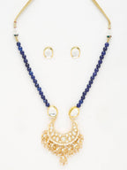 Stone Kundan Neckpiece With Studs - Ruby Raang | Grocsy