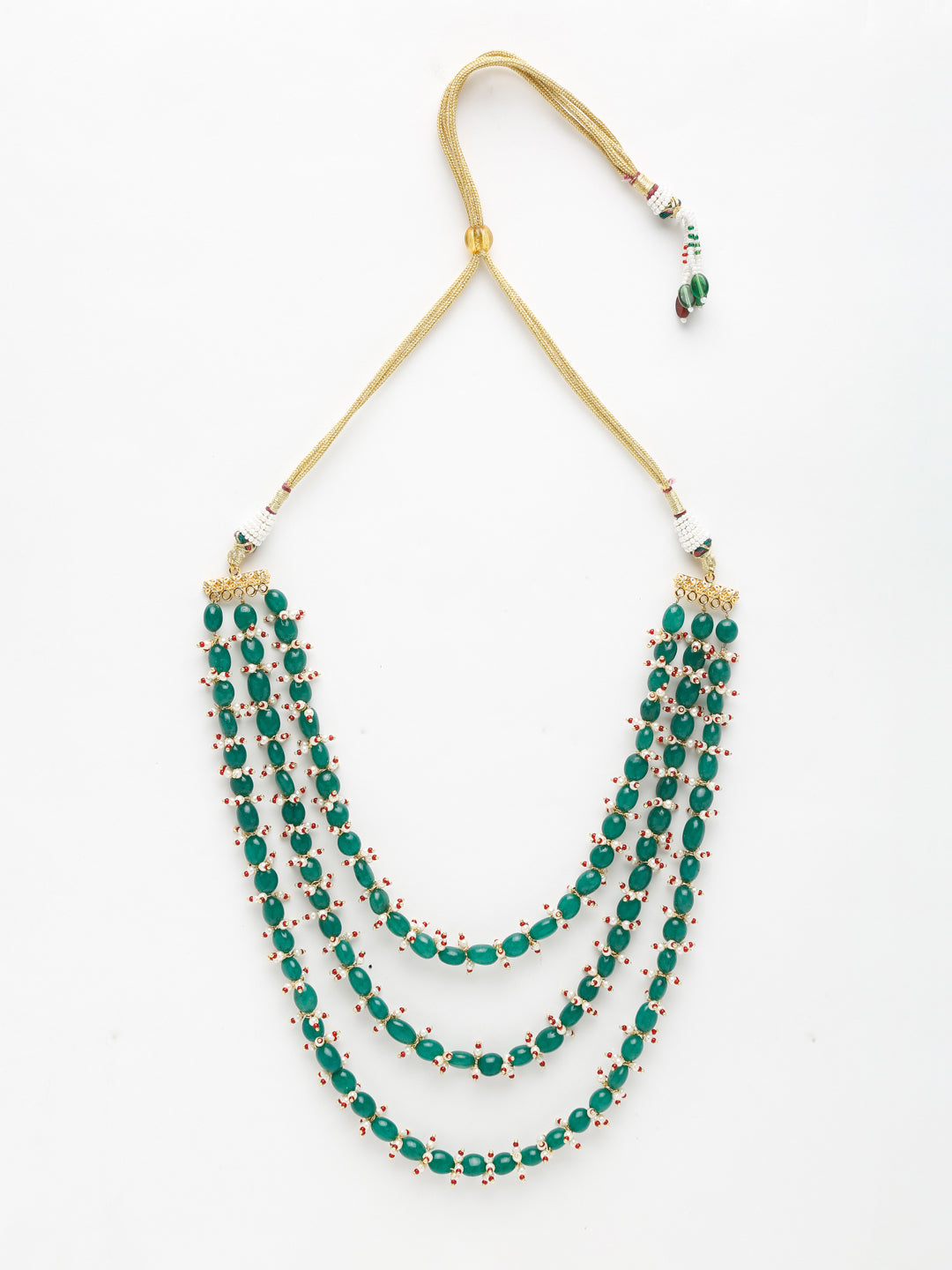 Long Stone Layered Neckpiece - Ruby Raang | Grocsy