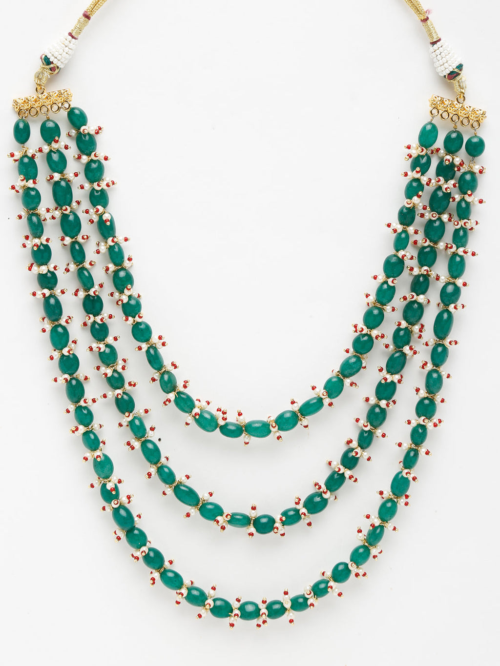 Long Stone Layered Neckpiece - Ruby Raang | Grocsy