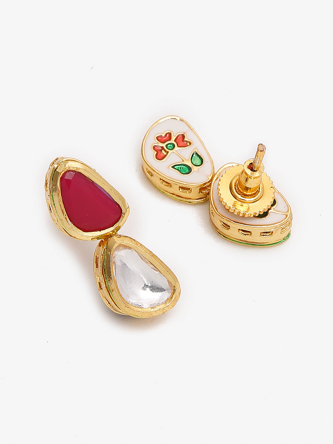Multioloured Kundan Studded Choker Jewellery Set - Ruby Raang | Grocsy