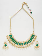 Kundan Neckpiece With Earrings - Ruby Raang | Grocsy